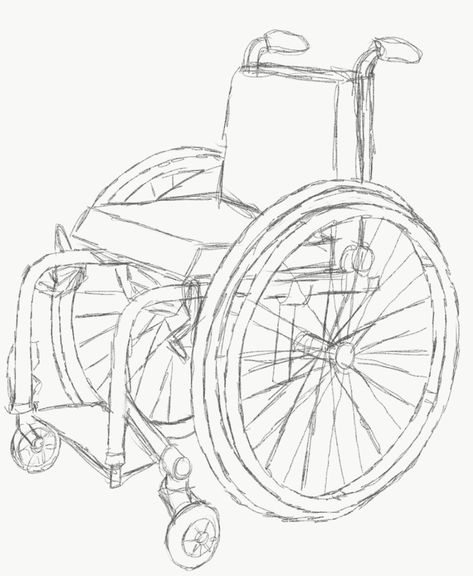 Wheelchair Drawing Reference, Drawing For Tattoos, Wheelchair Drawing, Wheelchair Art, Wheel Chair, Wheelchair, Design Sketch, Tattoo Drawings, Drawing Reference