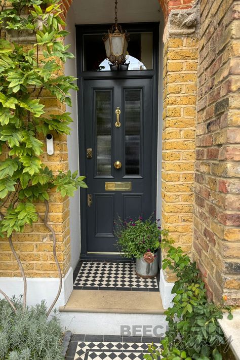 Specialists In Bespoke Joinery. Handcrafted Accoya products made in the UK. To recieve a free quote call us on 02085234448 or email: sales@beechhalljoinery.co.uk Timber Front Door, London Townhouse, Front Doors With Windows, Timber Door, English Design, Wooden Cabinets, Front Doors, Front Garden, Online Magazine