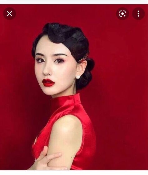 Vintage Chinese Hairstyle, Sangjit Hairstyle, Sangjit Hairdo, Tea Ceremony Hair, Hairstyle Traditional, Chinese Wedding Hair, Japanese Hairstyle Traditional, Casino Restaurant, Bridesmaid Hairdo