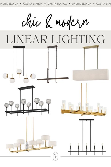 The perfect linear lighting for your dining room! These are perfect for chandelier above a dining room table or kitchen island or counter. These long and linear chandeliers are gorgeous and come in black, gold, brass and more. Linear Dining Room Chandelier, Linear Chandelier Dining Room, Linear Chandeliers, Organic Dining Room, Linear Light Fixture, Light Fixtures Ceiling, Laundry Room Lighting, Linear Light, Modern Farmhouse Bedroom