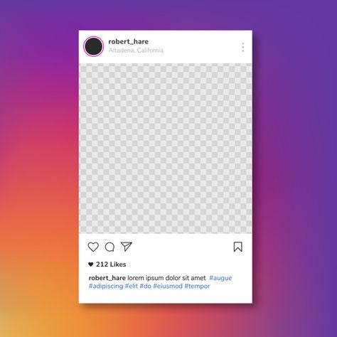 Instagram post frame Free Vector Instagram Post Frame, Instagram Photo Booth, Social Media Calendar Template, Comunity Manager, Post Frame, Better Instagram, Vector Frame, Instagram Photo Frame, Instagram Party