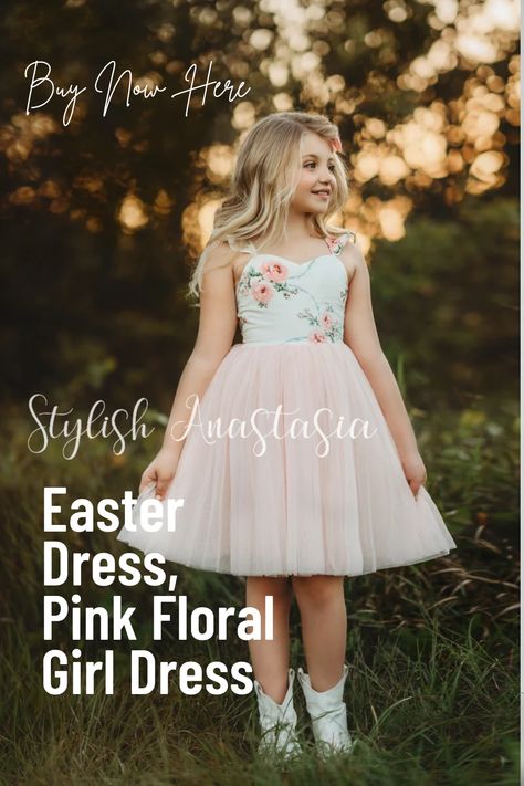 Easter Dress, Pink Floral Girl Dress, Tutu Dress, Floral Vintage Dress,Birthday Dress, Tulle Dress, Tea Party Dress Floral Vintage Dress, Easter Dresses For Toddlers, Easter Dresses, Dress Tutu, Girls Easter Dresses, Tea Party Dress, Dress Tulle, Dress Birthday, Vintage Floral Dress