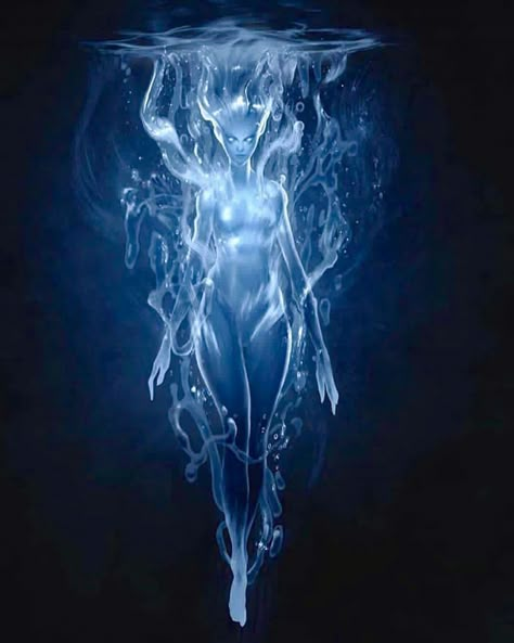 Water Magick, Water Elemental, Power Of Water, Spirit Magic, Water Hair, Water Fairy, Water Spirit, Spiritual Artwork, Water Element