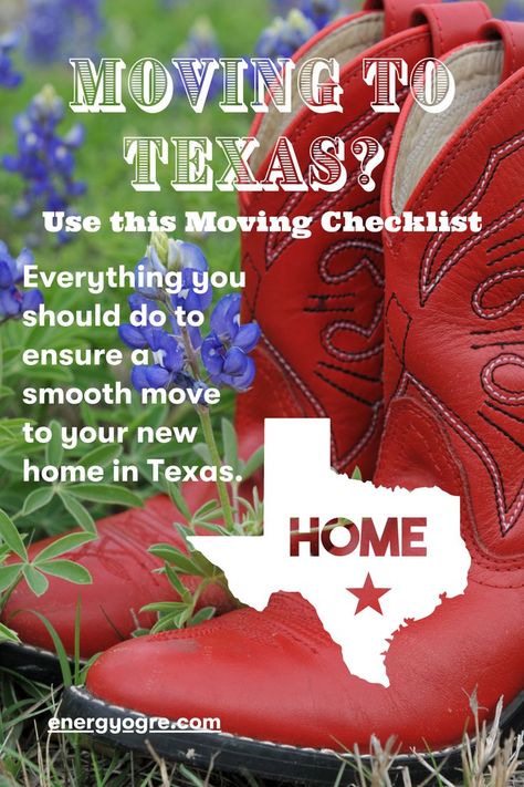 List of everything you need to move to Texas. A pair of boots with bluebonnets in the background Moving To Texas Tips, Moving To Texas Announcement, We're Moving Announcement, Freeport Texas, Texas Boots, Midland Texas, Texas Baby, Texas Life, Moving To Another State