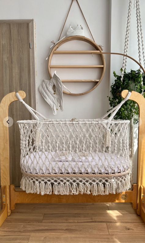 Macrame Bassinet Diy, New House Construction, Baby Hammock, Toddler Playroom, Baby Keepsakes, Funky Decor, Toddler Furniture, Room Makeover Bedroom, Diy Crochet Projects