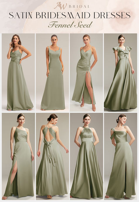 Sage Theme Wedding, Green Spring Wedding, Wedding Theme Color Schemes, Silk Bridesmaid Dresses, Magnolia Wedding, Green Themed Wedding, Emerald Green Weddings, Sage Green Wedding, Wedding 2025