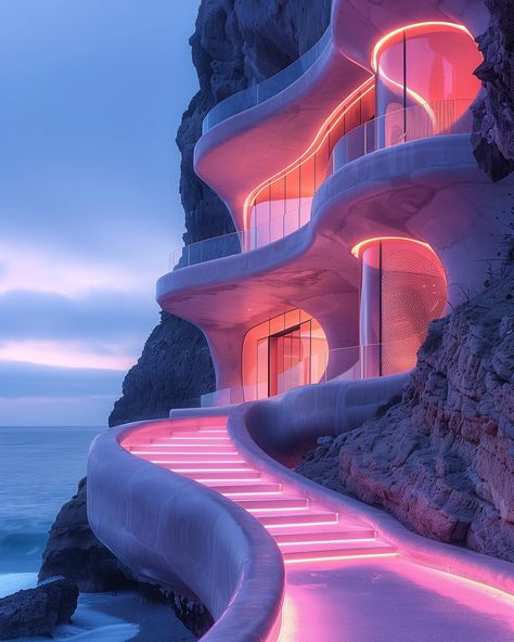 Future dream houses ✨ #mayaibewithu @ria_carrma #ai #aiart #aiartcommunity #aiartwork #midjourneyv6 #midjourney #midjourneyart #midjourneygallery #pink #pinkaesthetic #digitalart #dreams #dreamland #ethereal #ethereal_moods #dreamyart #dreamy ##aesthetictumblr #surrealart #surreal #midjourneycommunity #architecture #future #futurehouse #futuristic #futurism #architectural #architecturephotography Greco Futurism, Neofuturism Architecture, Blender Diorama, Afrofuturism Architecture, Mount Rageous, Futurism Architecture, Dreamscape Architecture, Somerset House, House Architecture