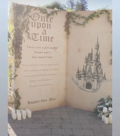 Life Size Story Book- Fairytale Theme Storybook Backdrop, Fairytale Storybook, Wedding Pieces, Prom Posters, Fairytale Theme, Book Illustration Layout, Yearbook Covers, Yearbook Themes, Yearbook Design