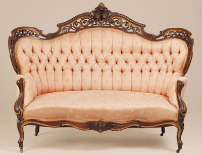 Antique Furniture Victorian, Victorian Couch, Antique Couch, Victorian Sofa, Couch Styling, Victorian Furniture, Victorian Decor, Vintage Sofa, Furniture Styles