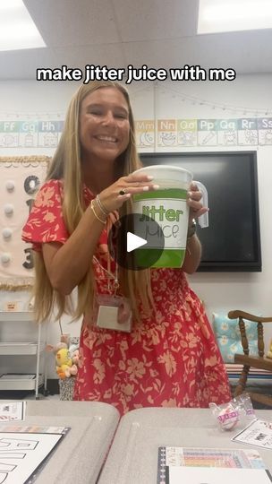 982K views · 5.5K reactions | Here’s how I make my JITTER JUICE 🧃💚🍏 #teachertips #jitterjuice #firstdayofschool #students #funclassroom #classroomactivities #firstgradeteacher | Life with Little Learners Jitter Juice, Teacher Hacks, Social Work, Classroom Activities, First Day Of School, First Grade, Juice