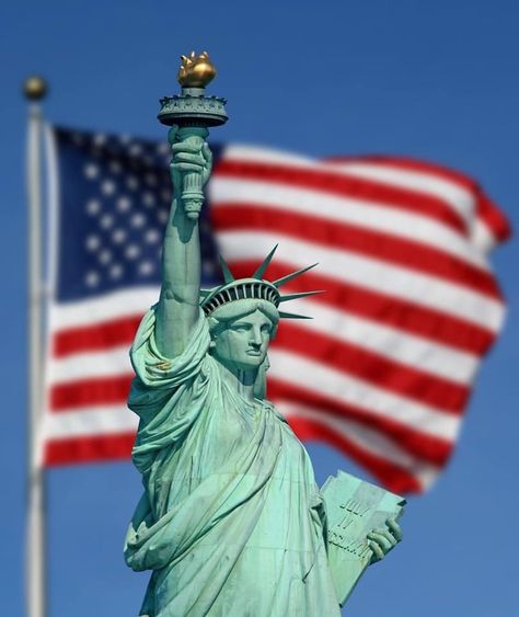 Usa Asthetic Picture, State Of Liberty, New York Flag, Life In Usa, English Day, Liberty New York, Beauty Technology, Anime Picture Hd, I Love America