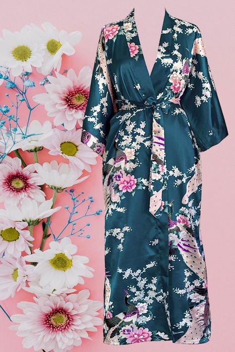 Long Dress For Women, Dress For, Traditional Japanese, Dress For Women, Kimonos, Long Dress, Wrap Dress, Floral Prints, For Women