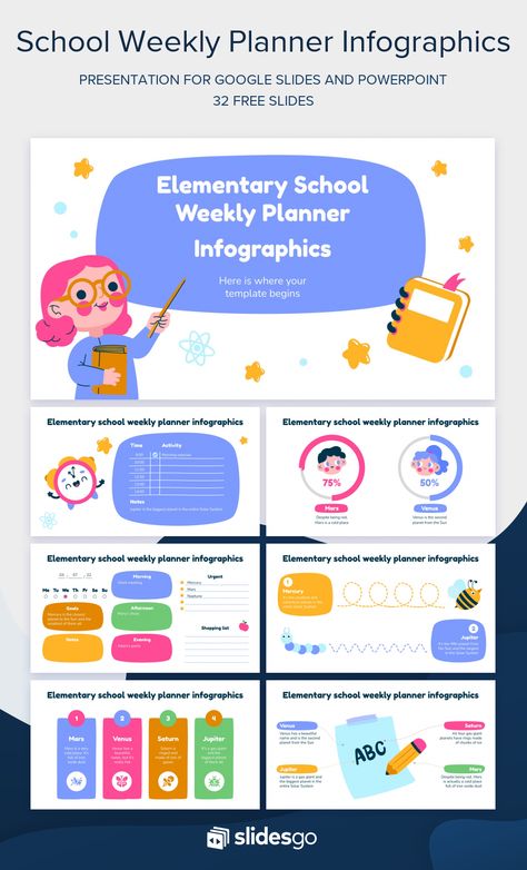 Presentation Design For School, School Weekly Planner, School Infographic, School Powerpoint Templates, Cute Powerpoint Templates, Free Powerpoint Presentations, Ppt Template Design, Presentation Slides Design, Investing For Beginners