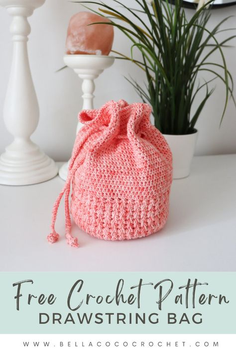 Crochet Storage Bags Free Patterns, Crochet Small Bags Free Pattern, Crochet Sack Bag, Crochet Drawstring Purse, Small Crochet Drawstring Bag, Crochet Circle Bag Pattern Free, Crochet Bingo Bag Free Pattern, Crochet Drawstring Bag Pattern Free Easy, Crochet Bag Drawstring