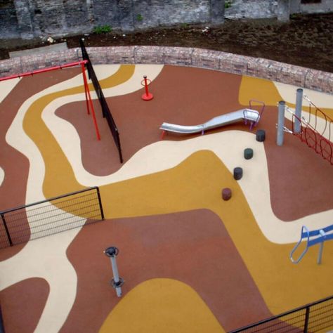 Rubber Playground Flooring, Recycled Tyres, Resin Bound Driveways, Resin Driveway, Playground Surface, Rubber Playground, Playground Safety, Safe Playground, Playground Flooring