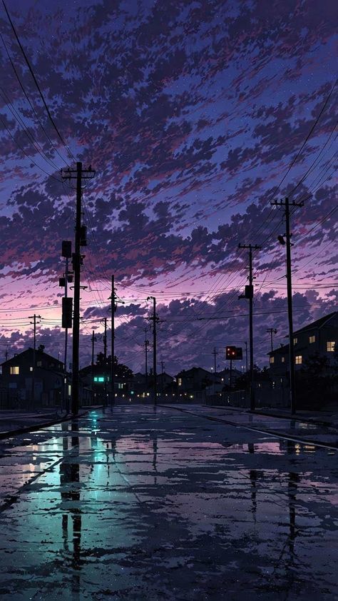 Evening Wet Road Wallpaper Fantastic Wallpapers, Dreamy Artwork, View Wallpaper, Neon Wallpaper, Cool Wallpapers Art, Night Sky Photos, Anime Scenery Wallpaper, Cute Wallpaper Backgrounds, Sky Aesthetic