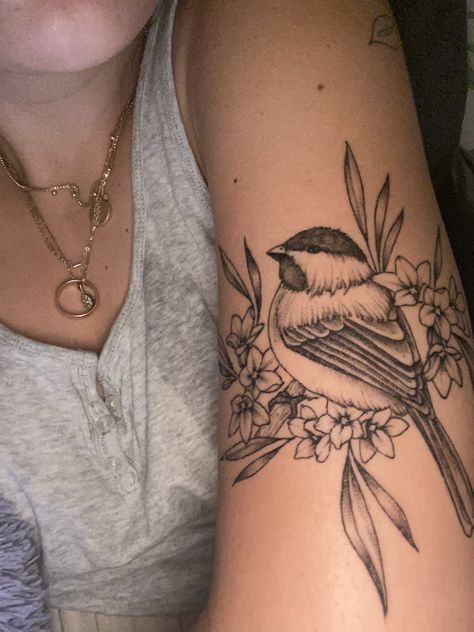 Mayflower Flower Tattoo, Mayflower Tattoo Flowers, Massachusetts Tattoo Ideas, Mayflower Tattoo, Massachusetts Tattoo, Chickadee Tattoo, Willow Leaves, The Mayflower, Bear Tattoo