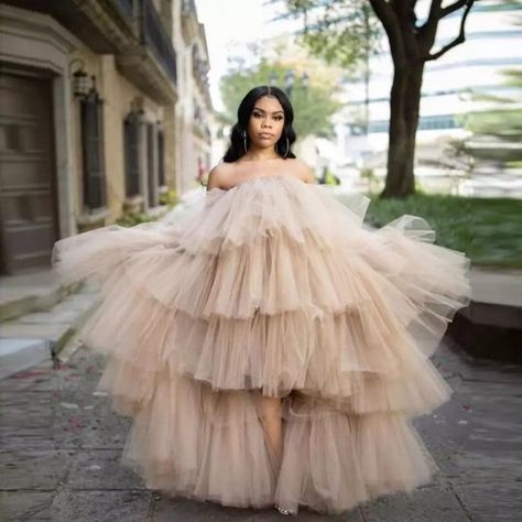 Long Tutu Skirt, Ruffle Tulle Dress, Photo Shoot Dress, Long Tutu, Goddess Gown, Night Dresses, Unique Prom Dresses, Dress Sleeve Styles, Photoshoot Dress