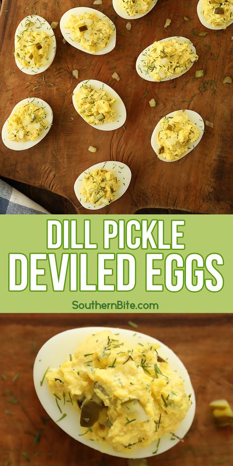 Dill Pickle Deviled Eggs, Pickle Deviled Eggs, Pickled Deviled Eggs Recipe, Pickled Deviled Eggs, Bacon Egg Salad, Boiling Eggs, Deviled Eggs Recipe Easy, Devilled Eggs Recipe Best, Dill Pickle Recipe