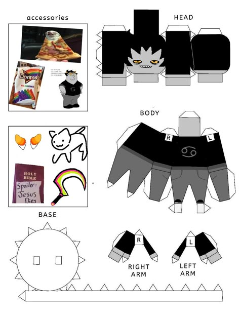 Homestuck Paper Dolls, Homestuck Papercraft, Homestuck Crafts, Homestuck Gifs, Homestuck Karkat, Homestuck Trolls, Paper Toys Template, Cosplay Diy, Art Template