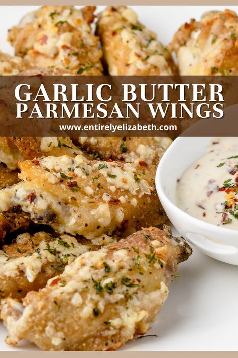 Healthy Garlic Parmesan Wings, Homemade Garlic Parmesan Wings, Crispy Baked Garlic Parmesan Chicken Wings, Wing Sauce Recipes Garlic Parmesan, Crispy Garlic Parmesan Wings, Butter Garlic Wing Sauce, Butter Garlic Parmesan Wing Sauce, Garlic Parmesan Wings Grilled, Garlic Sauce For Chicken Wings