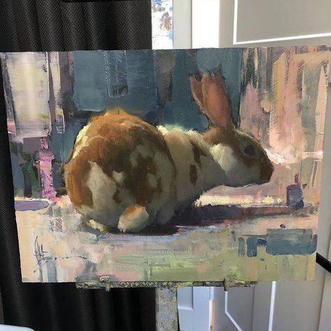 Rabbit Reference Photo, Bunnies Painting, Paintings Of Dogs, Animal Illustration Art, Bunny Painting, Rabbit Painting, Arte Inspo, Traditional Paintings, Wildlife Art