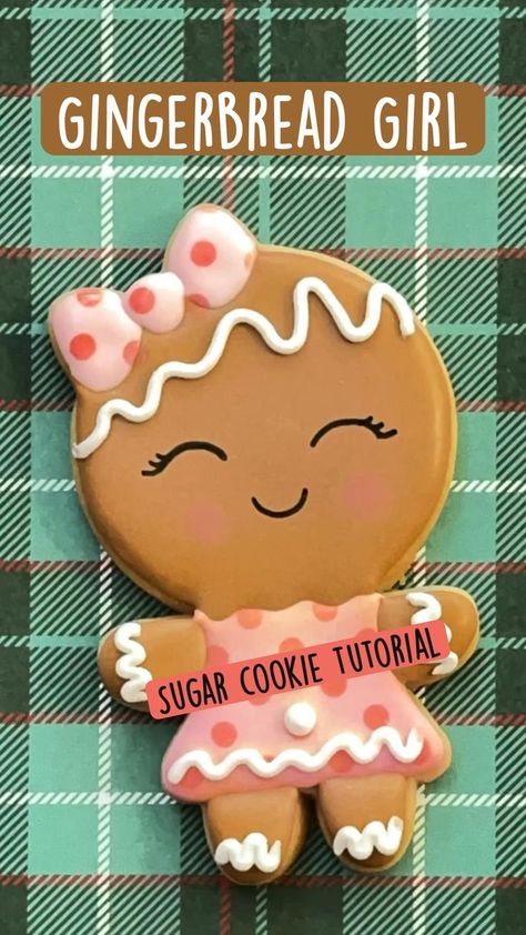 How to Decorate Gingerbread Girl Cookies | Cookie decorating, Christmas cookies, Christmas sugar cookies Gingerbread Girl Cookies Decorated, Cookie Decorating Christmas, Decorated Gingerbread Cookies, Decorating Christmas Cookies, Gingerbread Girl Cookie, Ginger Cookies Christmas, Cookie Gingerbread, Christmas Sugar Cookies Decorated, Winter Cookies