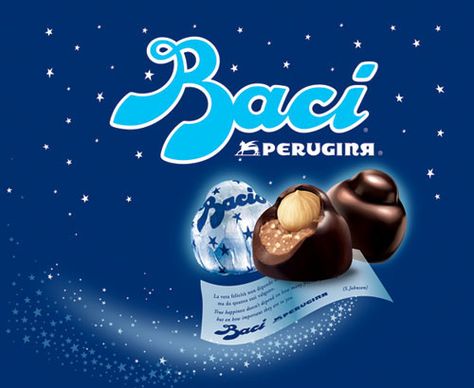 Baci was made by Perugina, an Italian confectionery company based in Perugia, Italy. It is now owned by Nestle. Baci Chocolate, Valentino Outfit, Romantic Italy, Italian Chocolate, Chibi Food, Italy Logo, A Box Of Chocolates, Italian Favorites, Classic Italian Dishes