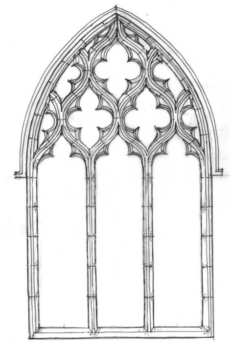 Gothic Arches, How do I create them please? Characteristics List, Gothic Architecture Drawing, Window Sketch, Gothic Window, Gothic Windows, Window Drawing, Gothic Buildings, Cathedral Architecture, Gothic Cathedral