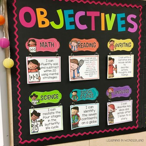 Classroom Objectives, Objectives Board, Sound Activities, Kindergarten Classroom Decor, Classroom Tour, Letter Sound, Elementary Classroom Decor, Classroom Calendar, Third Grade Classroom