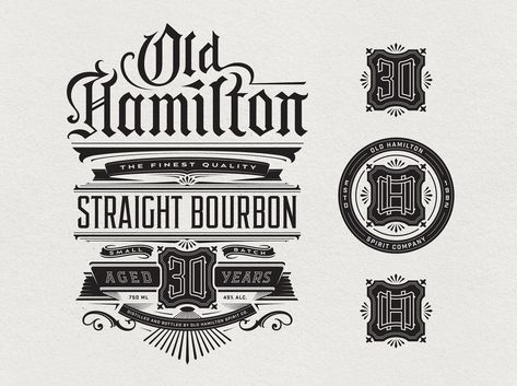 Old Hamilton Bourbon branding by Mateusz Witczak on Dribbble Bourbon Brands, Global Design, Label Design, Motion Design, Bourbon, Global Community, Branding Design, Branding, Design