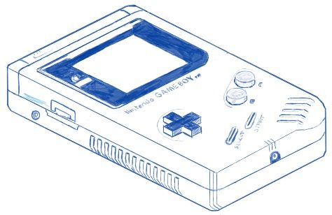 Gameboy Drawing, Gameboy Tattoo, College Sketchbook, Retro Tattoos, Nintendo Gameboy, Industrial Design Sketch, Nintendo 3ds, Draw Drawing, Design Sketch