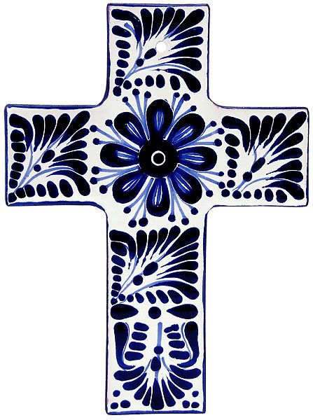 Talavera Cross Tattoo Painting, Hand Painted Tile, Sign Of The Cross, Mosaic Crosses, Wooden Crosses, Cross Crafts, Talavera Pottery, Mexican Talavera, Cross Art