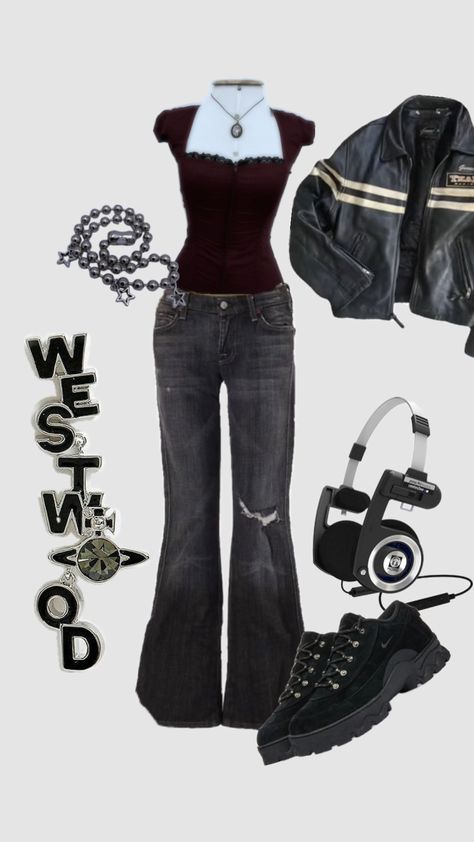 #y2k #twilight #darkred Outfit Shuffles, Twilight Outfits, Trashy Outfits, Downtown Outfits, 2000s Fashion Outfits, Swaggy Outfits, Cute Everyday Outfits, Dream Style, Really Cute Outfits