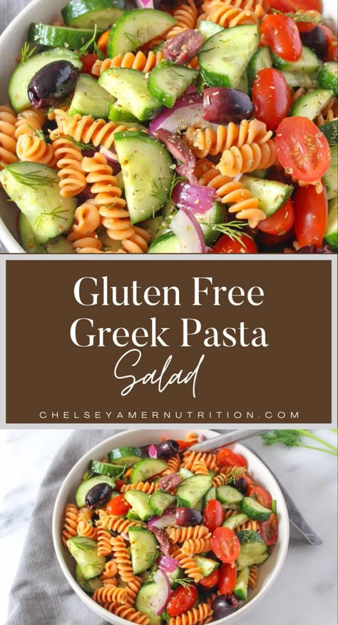 Gluten free Greek pasta salad recipe Gluten Free Dairy Free Recipes Dinner, Dairy Free Lunch, Gluten Free Meal Prep, Greek Pasta Salad Recipe, The Egg Diet, Greek Pasta Salad, Dairy Free Recipes Dinner, Gluten Free Sides, Dairy Free Dinner