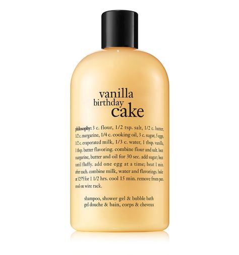 vanilla birthday cake shampoo, shower gel & bubble bath Philosophy Vanilla, Philosophy Shower Gel, Vanilla Birthday Cake, Coconut Frosting, Bath Gel, Birthday Party Cake, Bubble Bath, Smell Good, Shower Gel