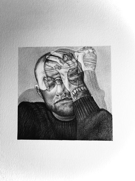 Mac Miller Pencil Art by Dills Mac Miller Album Tattoo, Mac Miller Circles Tattoo, Mac Miller Art Drawing, Mac Miller Artwork, Mac Miller Sketch, Mac Miller Drawings, Mac Miller Faces Tattoo, Mac Miller Silhouette, Mac Miller Art