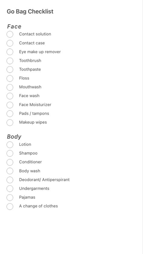 Contact Solution, Contact Case, Apartment Stuff, Go Bag, Packing Lists, Toothbrush Toothpaste, Makeup Wipes, Emergency Prepping, Go Bags