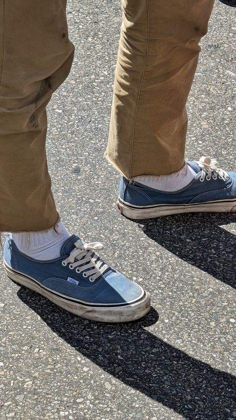 Blue Vans Outfit Men, Navy Outfit Men, Blue Vans Outfit, Navy Aesthetic, Vans Outfit Men, Estilo Vans, Navy Blue Vans, Style Skate, Man Outfit