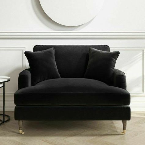 Velvet Love Seat, Black Velvet Bed, Blue Velvet Loveseat, Italian Apartment, Black Loveseat, Velvet Sofa Living Room, Black Velvet Chair, Black Velvet Sofa, Velvet Footstool