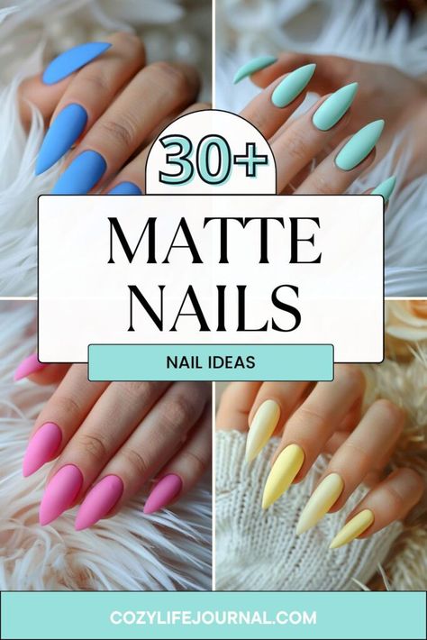 Discover 30+ Matte Nails That Will Inspire Your Next Look Matte Accent Nails, Matte Gel Nail Designs, Bright Matte Nails, Plain Cute Nails, Colourful Nails Designs, Solid Nail Ideas, Matt Nails, Nails May, Matte Pink Nails