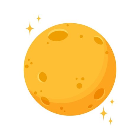 Vector full moon and stars in cartoon st... | Premium Vector #Freepik #vector #moon #moon-illustration #moon-cartoon #full-moon Full Moon Illustration, Full Moon And Stars, Cartoon Moon, Moon Cartoon, Moon Vector, Moon Icon, Orange Moon, Green Moon, Moon Moon