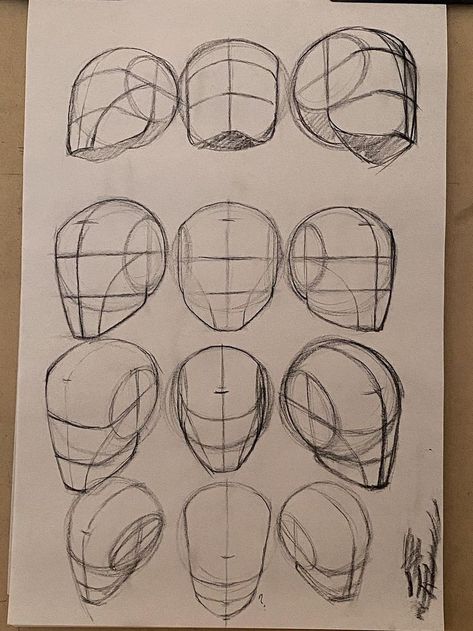 How To Draw People From Different Angles, Art Guidelines Face, How To Draw Different Head Angles, How To Draw Head In Different Angles, Face Sketch Guidelines, Guidelines For Drawing Faces, Different Head Angles Reference, Tips For Drawing Realism, Face Autonomy