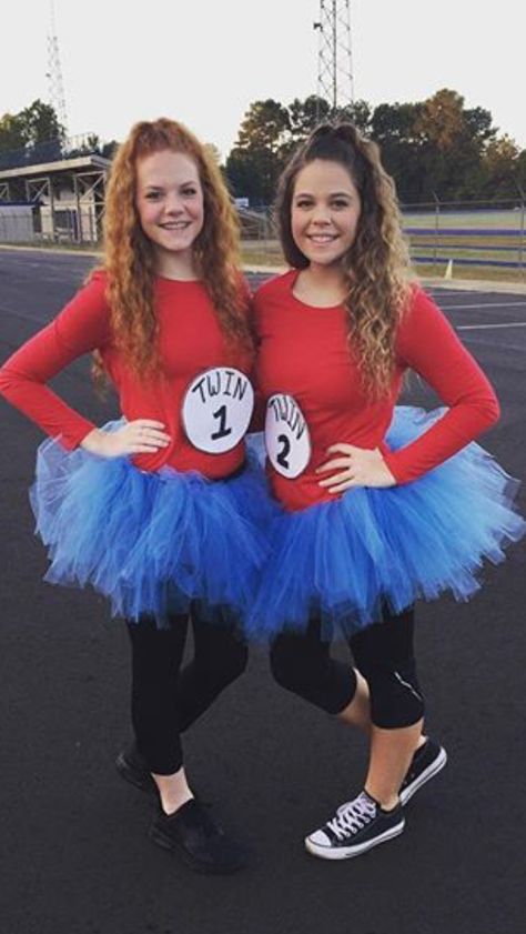 Thing one thing two costume Thing Costumes Dr Seuss, Cute Twin Outfits For Spirit Week, Diy Thing 1 And Thing 2 Costumes, Thing One Thing Two Costume, Teacher Duo Halloween Costumes, Thing One And Thing Two Costumes, Teacher Halloween Costumes Group, Costumes For Besties, Halloween Costumes For Besties