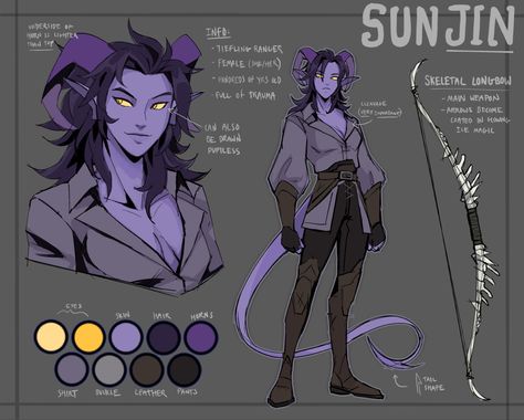 Dnd Oc Reference Sheet, Dnd Purple Tiefling Male, Tiefling Tail Reference, Twink Character Design Dnd, Dnd Reference Sheet, Dnd Character Reference Sheet, D&d Oc Art, Dnd Character Design Sheet, Dnd Oc Design