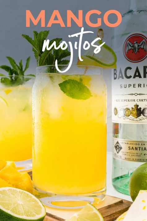 Mango Mojito Recipe, Mojito Mix, Buns In My Oven, Mango Mojito, Perfect Summer Drink, Mojito Recipe, Mango Puree, Bacardi, Oven Recipes