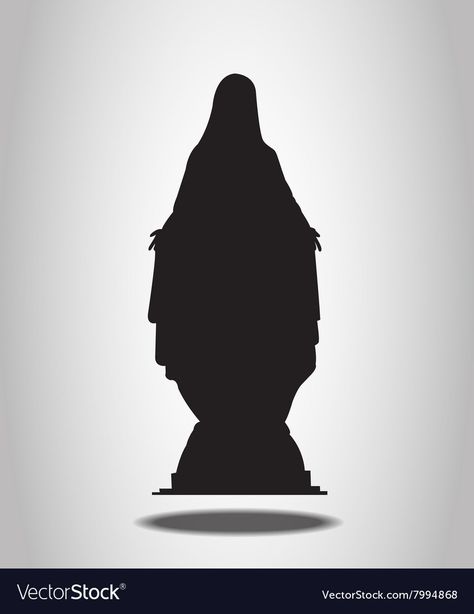 Virgin Mary Silhouette, Mary Silhouette, Shadow Images, Virgin Mary Statue, Images Of Mary, Mary Statue, Craft Activities For Kids, Craft Activities, Virgin Mary