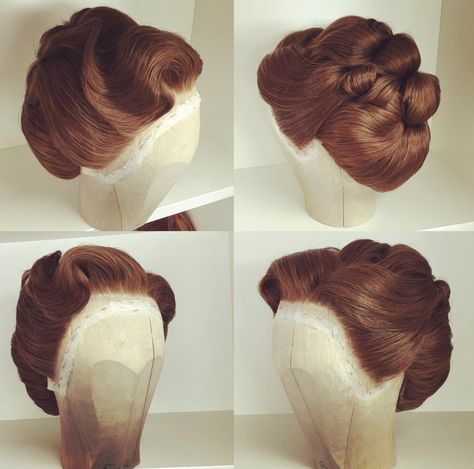 Wig Design, Retro Updo, Historical Hairstyles, Vintage Hairstyles Tutorial, Vintage Hairstyle, Long Hair Trends, 1940s Hairstyles, Wig Styling, My Fair Lady