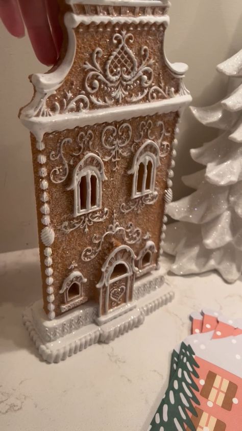 Gingerbread House Honest Review - Absolutely love it! Great for small spaces Small Gingerbread Houses, Gingerbread Mansion, Gingerbread House Decorations, House Decorations, Gingerbread Houses, Christmas Decorating, Gingerbread House, Mansion, Small Spaces