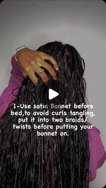 London braider|Knotless braids on Instagram: "Boho braids maintenance if you follow this steps your boho will last u longer and avoiding tangling.  #bohobraidstips" How To Take Care Of Boho Knotless Braids, Boho Knotless Braids Maintenance, How To Maintain Boho Knotless Braids, How To Maintain Boho Braids, How To Style Boho Knotless Braids, Styling Boho Knotless Braids, Small Bohemian Knotless Braids, Braids Maintenance, Box Braids Boho